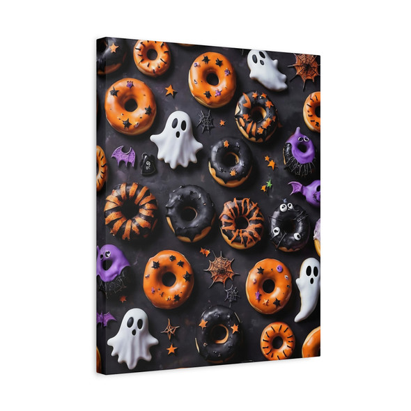 Halloween Donut Delights: Spooky Sweet Treats, Festive Desserts - Unframed Canvas Wall Art Decor 16″ x 20″ (Vertical)/1.25"