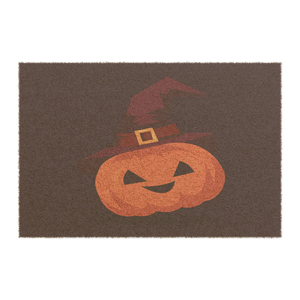 Halloween Anti-Slip Coir Doormat 24" x 16" - Witch's Whimsy: Halloween Jack-o'-Lantern