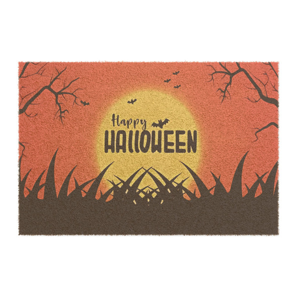 Happy Halloween Anti-Slip Coir Doormat 24" x 16" - Haunting Harvest