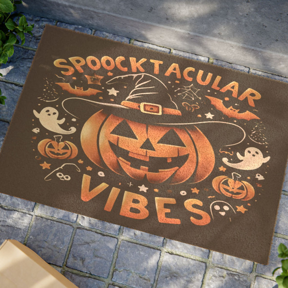 Halloween Anti-Slip Coir Doormat 24" x 16" - Spooktacular Vibes Halloween Anti-Slip Coir Doormat 24" x 16" - Spooktacular Vibes