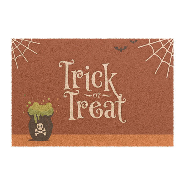Trick or Treat Halloween Anti-Slip Coir Doormat 24" x 16" - Halloween Delight