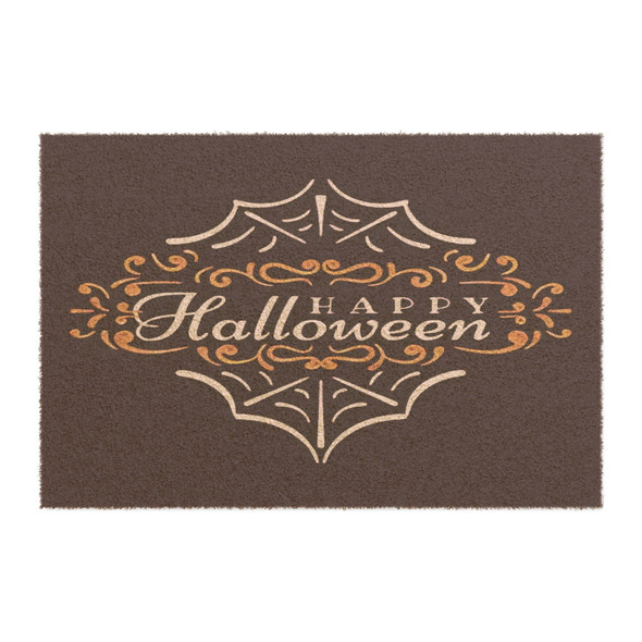 Happy Halloween Anti-Slip Coir Doormat 24" x 16" - Elegant Halloween Night