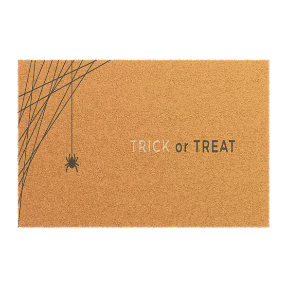Halloween Anti-Slip Coir Doormat 24" x 16" - Spooky Web
