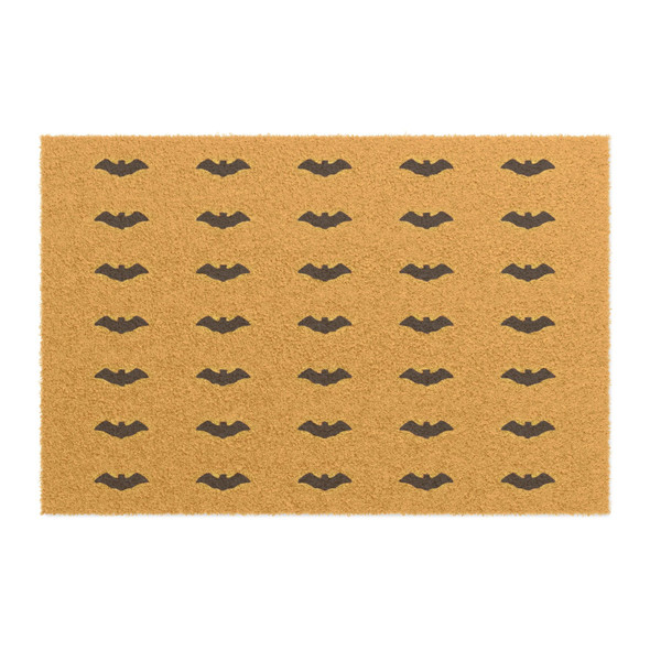 Halloween Anti-Slip Coir Doormat 24" x 16" - Bat Squadron