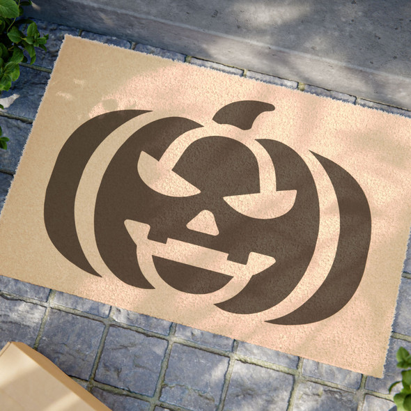 Halloween Anti-Slip Coir Doormat 24" x 16" - Jack-o Lantern