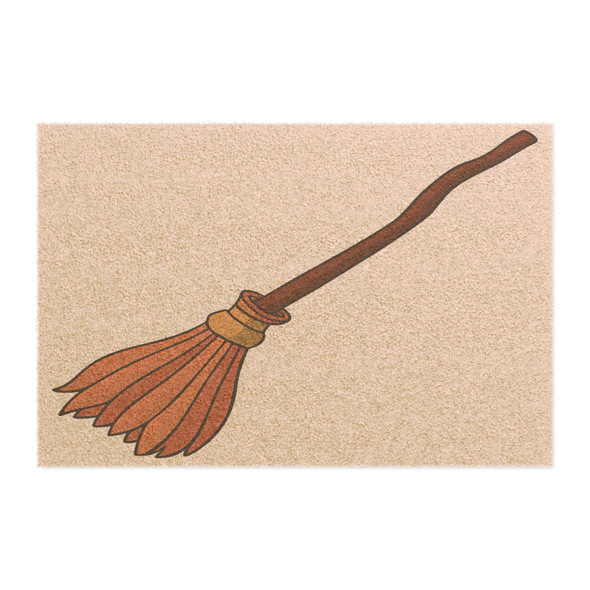 Halloween Anti-Slip Coir Doormat 24" x 16" - Sweeping Beauty