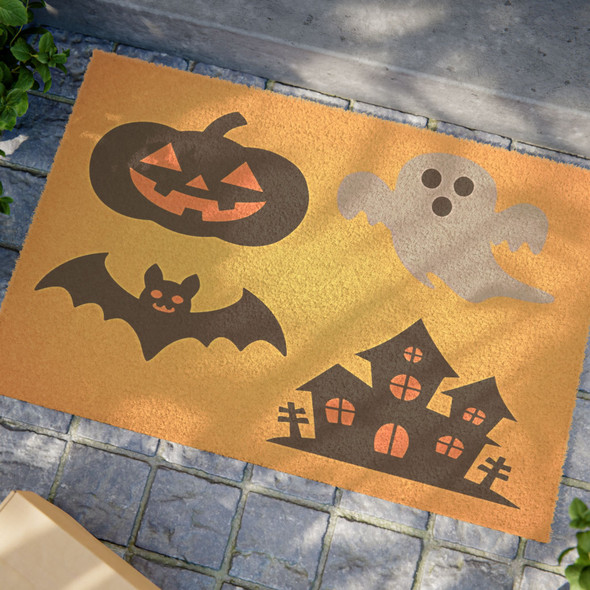Halloween Anti-Slip Coir Doormat 24" x 16" - Spooky Night