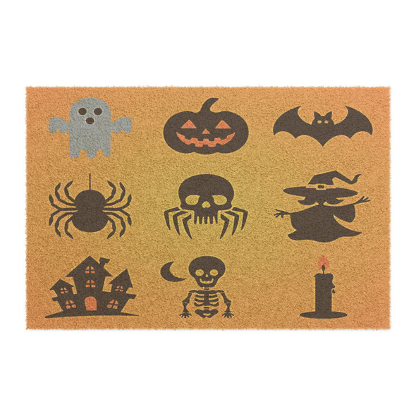 Halloween Anti-Slip Coir Doormat 24" x 16" - Halloween Haunts