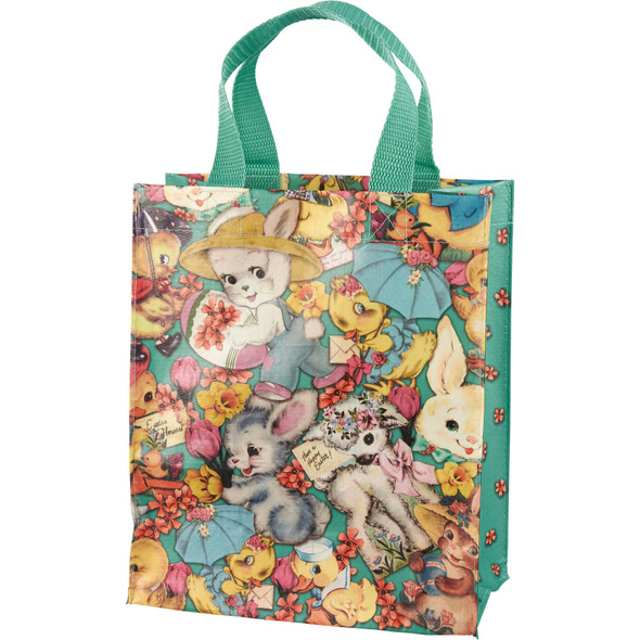 Double Sided Reusable Daily Shopping Tote Bag | Vintage Easter Bunnies | Primitives by Kathy Double Sided Reusable Daily Shopping Tote Bag | Vintage Easter Bunnies | Primitives by Kathy