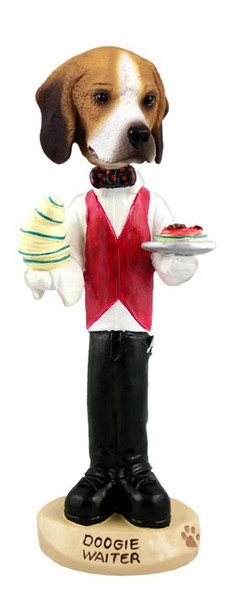 Beagle Waiter Doogie Collectible Dog Figurine