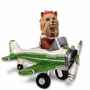 Yorkshire Terrier Airplane Doogie Collectible Dog Figurine