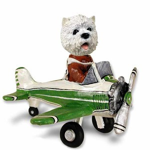 West Highland White Terrier Airplane Doogie Collectible Dog Figurine