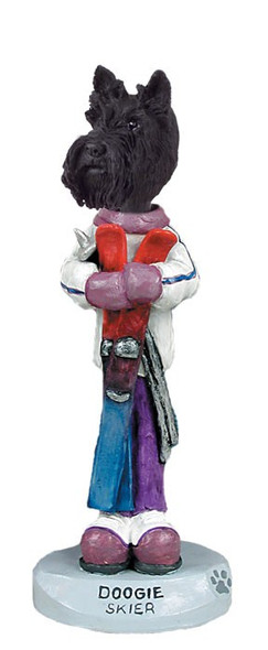 Scottish Terrier Skier Doogie Collectible Dog Figurine