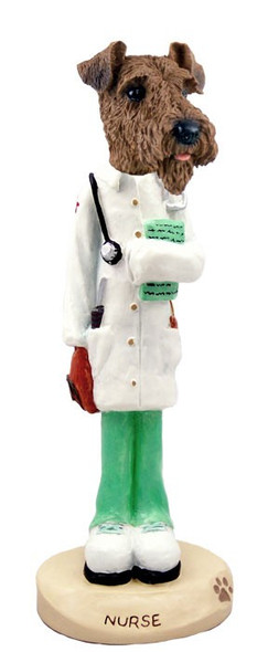Airedale Nurse Doogie Collectible Dog Figurine