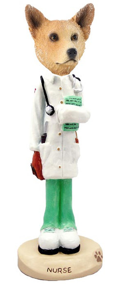 Red Australian Cattle Dog Nurse Doogie Collectible Dog Figurine