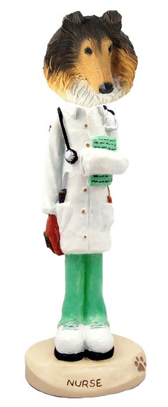 Sable Collie Nurse Doogie Collectible Dog Figurine