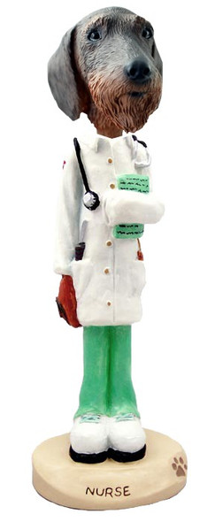 Wirehaired Dachshund Nurse Doogie Collectible Dog Figurine