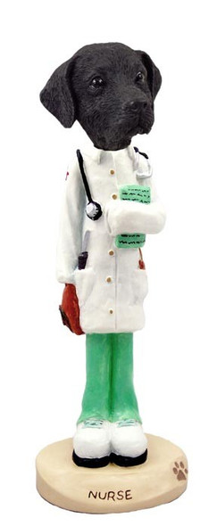 Black Labrador Retriever Nurse Doogie Collectible Dog Figurine