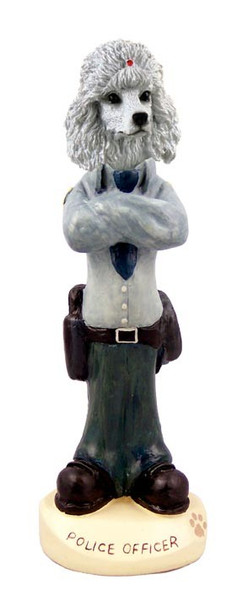 White Poodle Police Doogie Collectible Dog Figurine