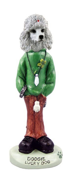White Poodle Lucky Doogie Collectible Dog Figurine