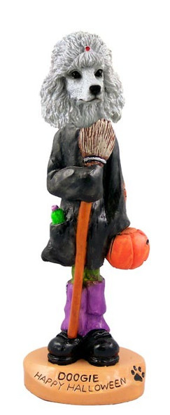 White Poodle Happy Halloween Doogie Collectible Dog Figurine