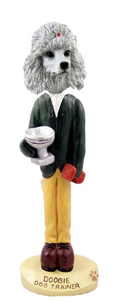 White Poodle Trainer Doogie Collectible Dog Figurine
