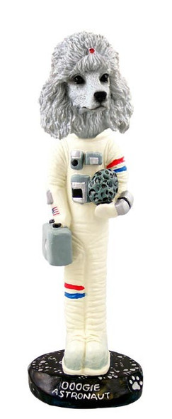 White Poodle Astronaut Doogie Collectible Dog Figurine