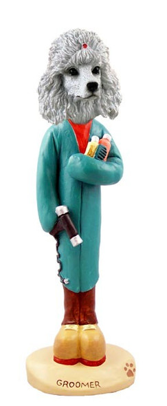 White Poodle Groomer Doogie Collectible Dog Figurine