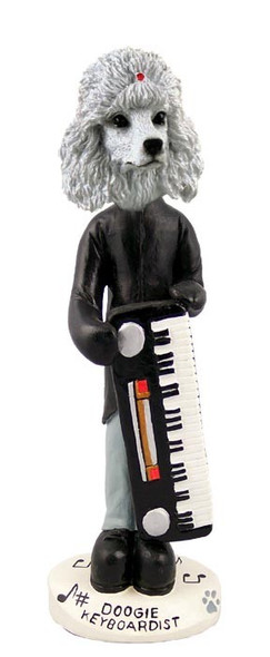 White Poodle Keyboardist Doogie Collectible Dog Figurine