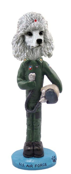 White Poodle U S Air Force Doogie Collectible Dog Figurine