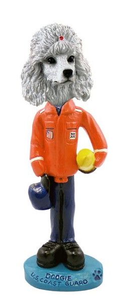 White Poodle U S Coast Guard Doogie Collectible Dog Figurine