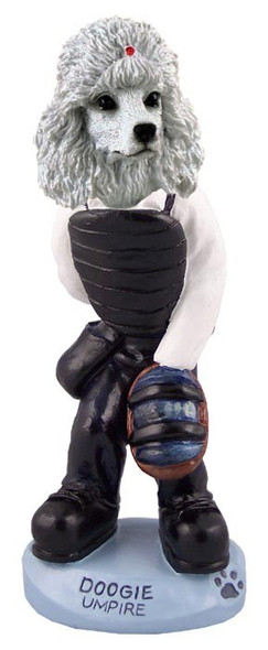 White Poodle Umpire Doogie Collectible Dog Figurine