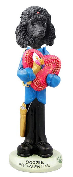Black Poodle Valentine Doogie Collectible Dog Figurine