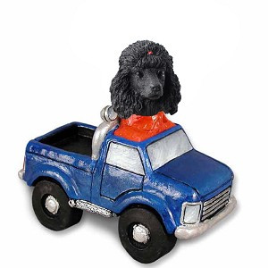 Black Poodle Pickup Doogie Collectible Dog Figurine