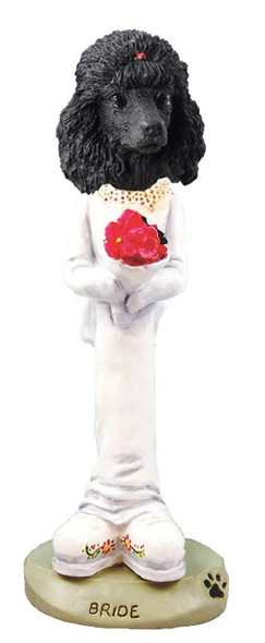 Black Poodle Bride Doogie Collectible Dog Figurine