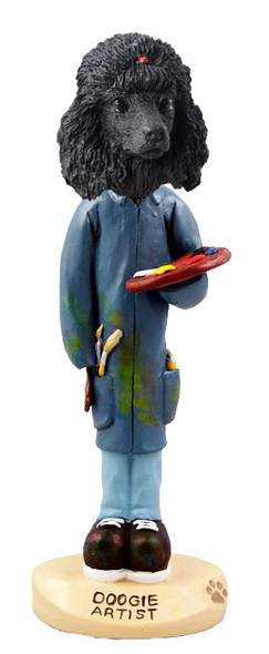 Black Poodle Artist Doogie Collectible Dog Figurine