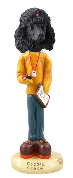 Black Poodle Coach Doogie Collectible Dog Figurine