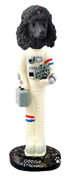 Black Poodle Astronaut Doogie Collectible Dog Figurine