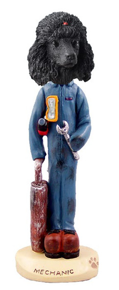 Black Poodle Mechanic Doogie Collectible Dog Figurine