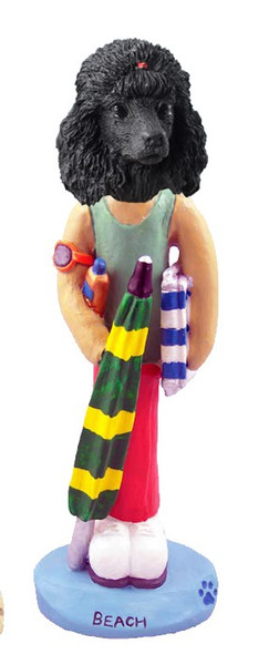 Black Poodle Beach Doogie Collectible Dog Figurine