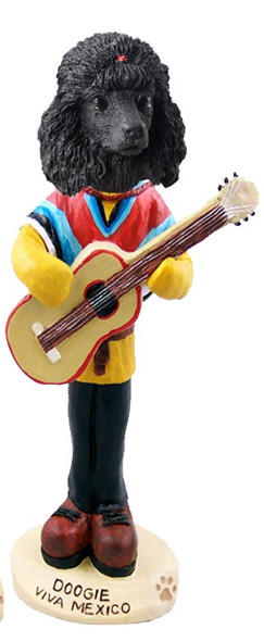 Black Poodle Viva Mexico Doogie Collectible Dog Figurine