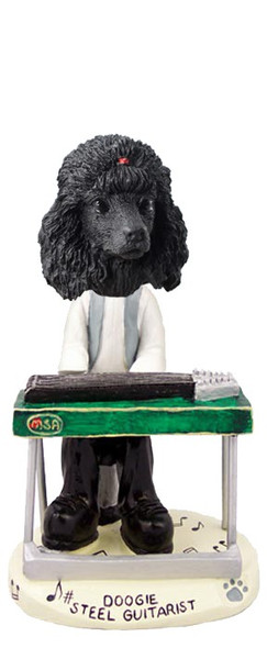 Black Poodle Steel Guitarist Doogie Collectible Dog Figurine