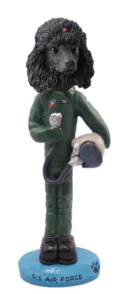 Black Poodle U S Air Force Doogie Collectible Dog Figurine