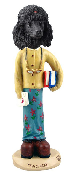 Black Poodle Female Teacher Doogie Collectible Dog Figurine