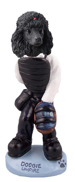 Black Poodle Umpire Doogie Collectible Dog Figurine