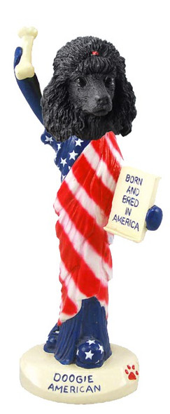 Black Poodle American Doogie Collectible Dog Figurine