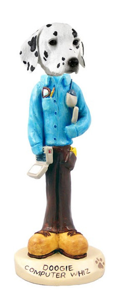 Dalmatian Computer Whiz Doogie Collectible Dog Figurine