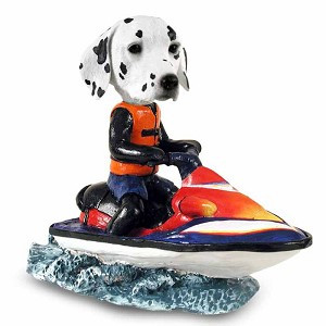 Dalmatian Jet Ski Doogie Collectible Dog Figurine