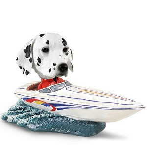 Dalmatian Motorboat Doogie Collectible Dog Figurine