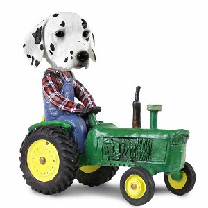 Dalmatian Tractor Doogie Collectible Dog Figurine